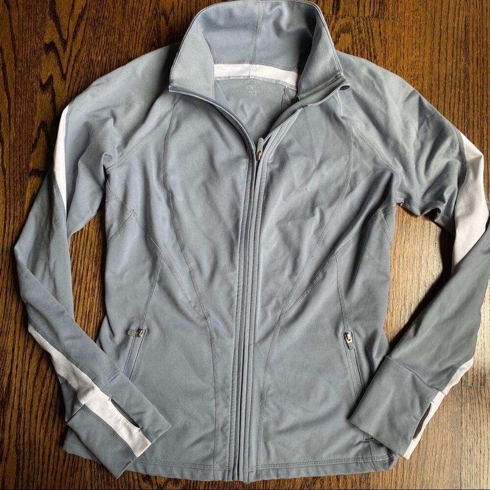 Gap Fit Zip Up Track Jacket w Thumb Holes EUC, M